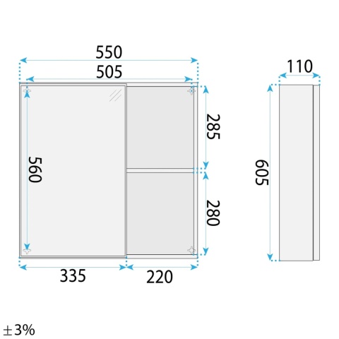 Zestaw mebli łazienkowych z umywalką RIVER 60 cm