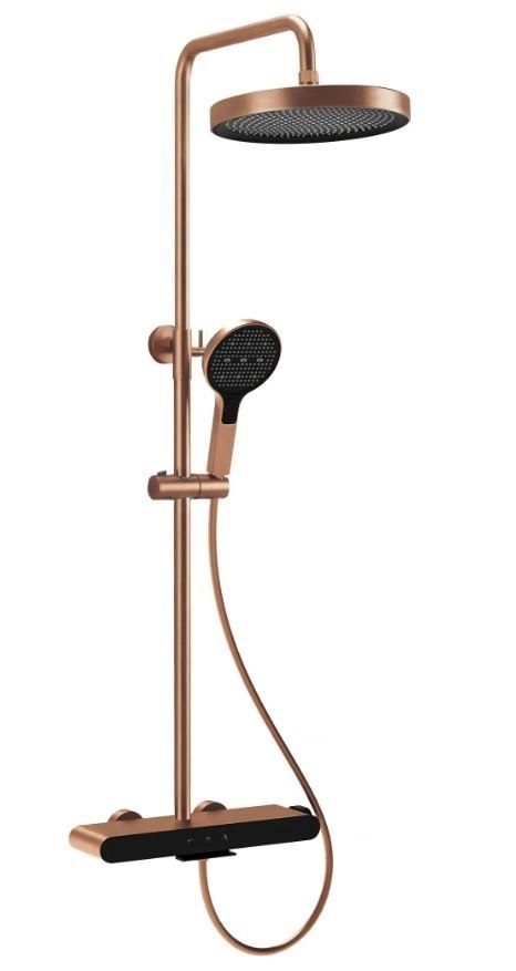 ZESTAW NATRYSKOWY FAREL MIEDŹ SZCZOTKOWANA