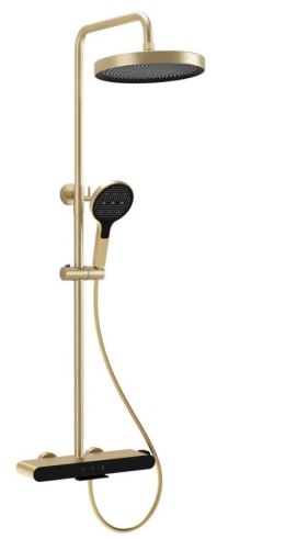 ZESTAW NATRYSKOWY FAREL ZŁOTY SZCZOTKOWANY