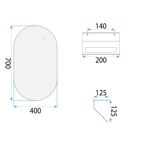 Zestaw mebli łazienkowych z umywalką TOLEDO 80 cm