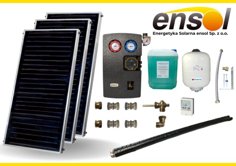Zestaw solarny z trzema kolektorami II gatunku ENSOL