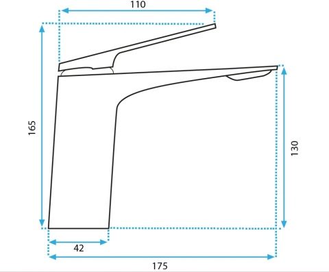 Bateria umywalkowa niska REA AVALON złota szczotkowana
