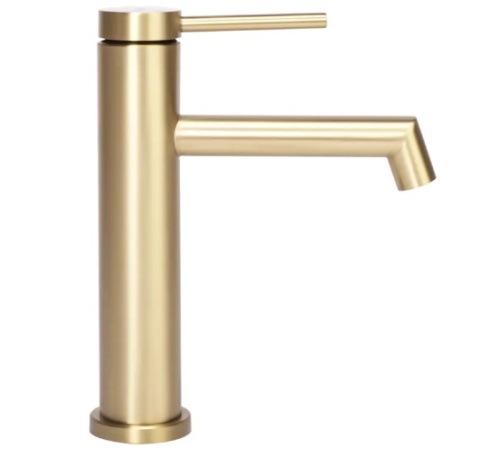 Bateria umywalkowa niska REA FOSS złota szczotkowana