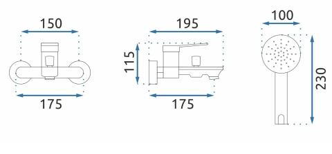 Bateria wannowa REA VIRAL złota
