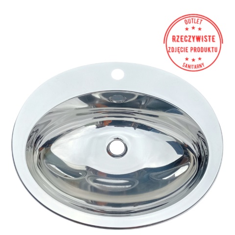 Umywalka owalna, wpuszczana w blat KWC Professional RNDH451-O