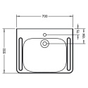 Umywalka dla niepełnosprawnych VIGOUR DERBY PLUS 700/550