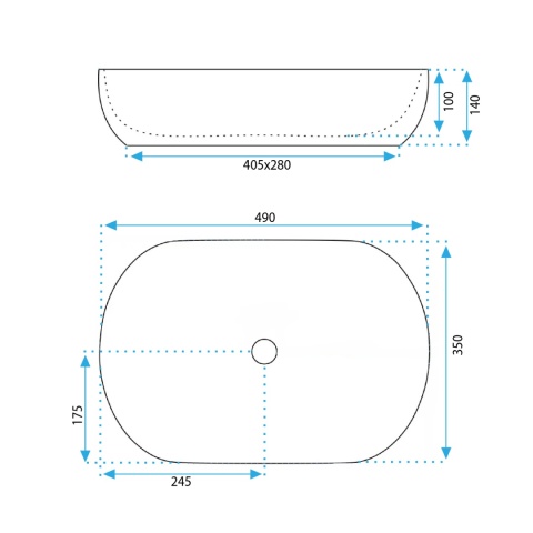 Umywalka nablatowa REA LISA