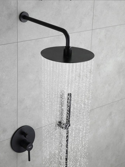 Podtynkowy zestaw natryskowy REA LUNGO BLACK + BOX