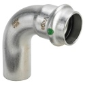 Kolano jednokielichowe VIEGA SANPRESS INOX d15 90°