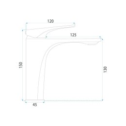 BATERIA UMYWALKOWA JOE ZŁOTA SZCZOTKOWANA NISKA