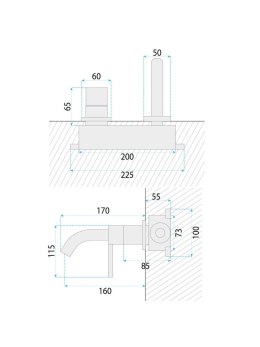 BATERIA UMYWALKOWA PODTY FOSTER NIKIEL SZCZ + BOX
