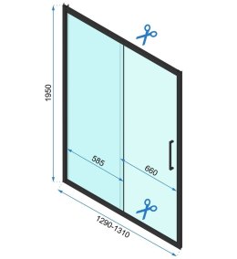 DRZWI PRYSZNICOWE RAPID SLIDE BRUSH GOLD 150