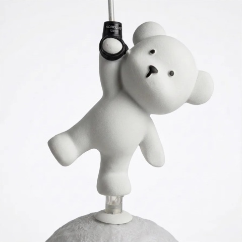 Lampa sufitowa wisząca miś stojący na księżycu G166-1CP