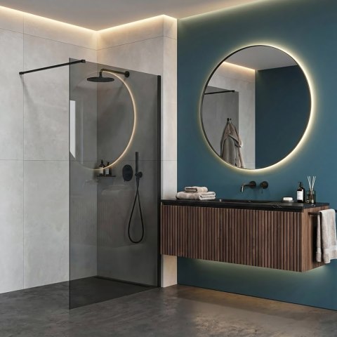 ŚCIANKA PRYSZNICOWA FLEXI 100 cm GREY 1/2