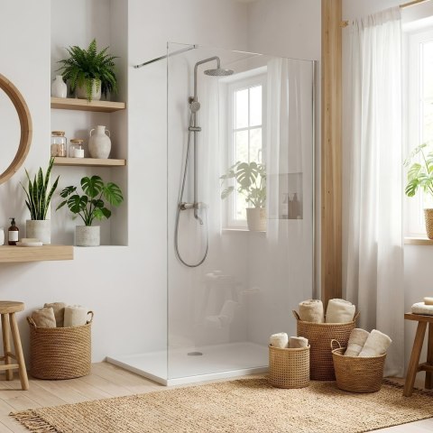ŚCIANKA PRYSZNICOWA FLEXI 110 cm TRANSPARENT 1/2