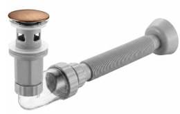 SYFON UMYWALKOWY FLOW MIEDŹ SZCZOTKOWANA