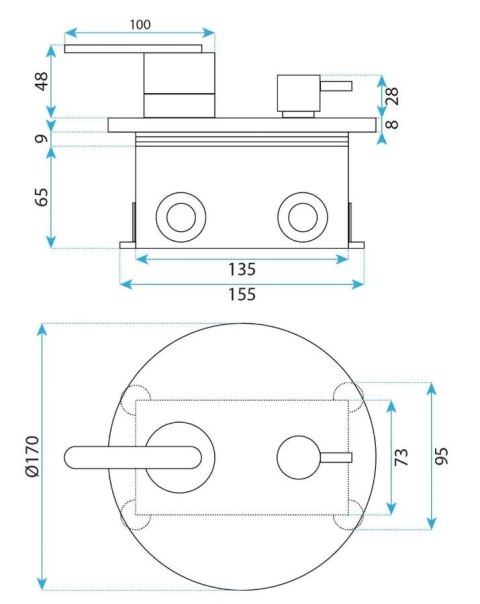 ZESTAW NATRYSKOWY POD JS-1180BRG ONTARIO MIEDŹ SZC