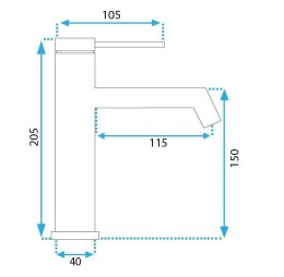 BATERIA UMYWALKOWA JS-B310BRG FOSS MIEDŹ SZCZ NISK