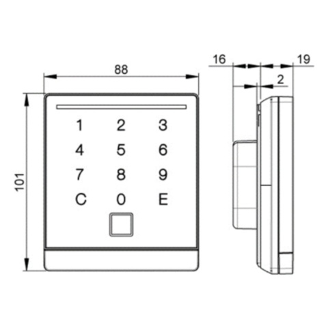 Czytnik VOXIO-T-1260-A z dotykowym interfejsem