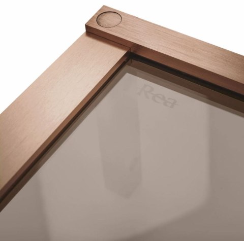 DRZWI PRYSZNICOWE HUGO BROWN/BRUSH COPPER 100