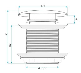 KOREK UNIWERSALNY DO WANNY BIAŁY