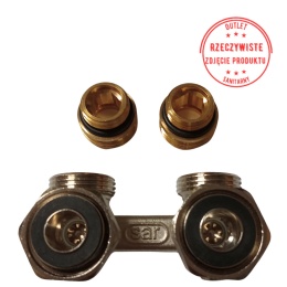 Zawór przyłączeniowy kątowy do instalacji dwururowych COMAP 1/2''x3/4''