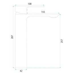 BATERIA UMYWALKOWA DROP ZŁOTA SZCZOTKOWANA WYSOKA