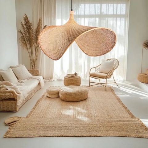 Lampa wisząca bambusowa APP1641-1CP 50 cm