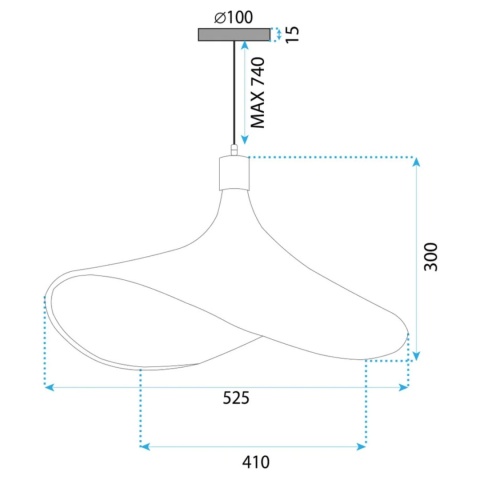 Lampa wisząca bambusowa APP1641-1CP 50 cm
