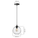 Lampa sufitowa, wisząca, szklana APP311-1CP LOFT