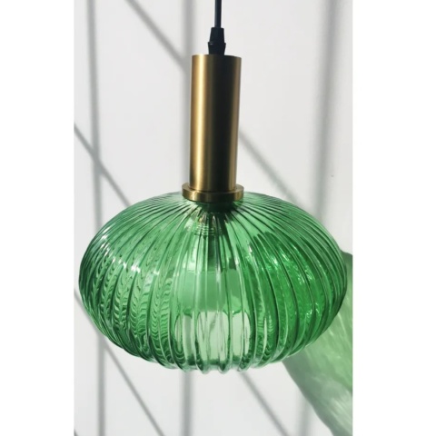 Lampa sufitowa, wisząca, szklana APP465-1CP zielona