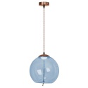 Lampa LED sufitowa, wisząca, szklana APP445-CP niebieska