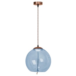 Lampa LED sufitowa, wisząca, szklana APP445-CP niebieska