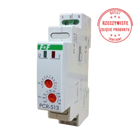 Przekaźnik czasowy F&F PCR-513 230 V AC