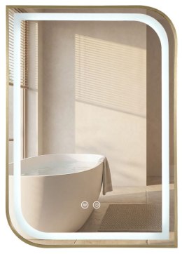 LUSTRO LED ZONE 80X60 BRUSH GOLD