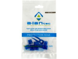 Blokada gniazda USB przed nieautoryzowanym wpięciem, kolor niebieski (opakowanie 10 szt. + klucz) ALANTEC