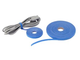 Opaska rzepowa do kabli szer. 9mm długość 5m niebieska ALANTEC