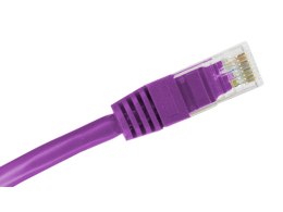 Patch-cord ALANTEC kat.6A U/UTP fioletowy 0,5m LSOH