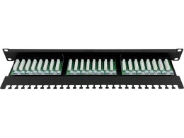Patch panel UTP kat.5e 24 porty LSA z półką 1U/19