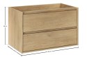Szafka pod umywalkę 80cm 2 szuflady, Viola Cremona