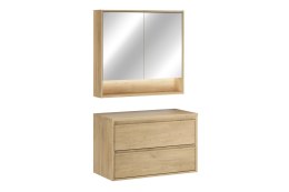 Zestaw meblowy 80cm z blatem i szafką z lustrem, Viola Cremona