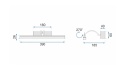 Kinkiet Led APP372-1W 40CM CHROME