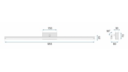 Kinkiet Led APP376-1W 100CM WHITE