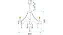 Lampa 300752 kryształowa 3-ramienna