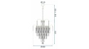 Lampa kryształowa złota 312358