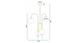 Lampa wisząca APP1003-6CP Gold