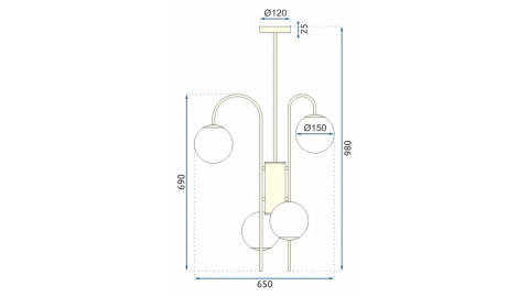 Lampa wisząca APP1003-6CP Gold