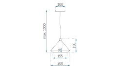 Lampa APP1005-1CP Black