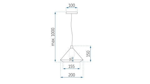 Lampa APP1005-1CP Black
