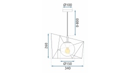 Lampa wisząca APP1022-1CP